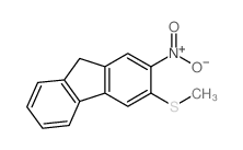 9H-Fluorene,3-(methylthio)-2-nitro- Structure