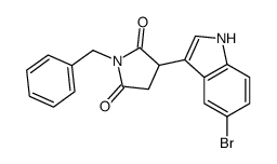 1-benzyl-3-(5-bromo-1H-indol-3-yl)pyrrolidine-2,5-dione Structure