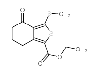 3-(甲硫基)-4-氧代-4,5,6,7-四氢苯并[c]噻吩-1-羧酸乙酯结构式