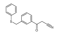 3-(苯基硫代甲基)苯甲酰乙腈结构式