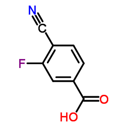 3-氟-4-氰基苯甲酸结构式