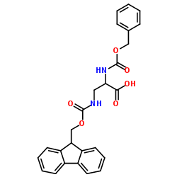 3-((((9H-Fluoren-9-yl)methoxy)carbonyl)amino)-2-(((benzyloxy)carbonyl)amino)propanoic acid Structure