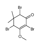 2,4,6-tribromo-3-methoxy-5,5-dimethylcyclohex-2-en-1-one结构式