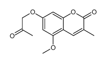 5-methoxy-3-methyl-7-(2-oxopropoxy)chromen-2-one结构式