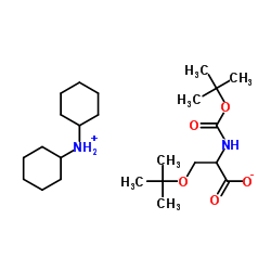 N-叔丁氧羰基-O-叔丁基-L-丝氨酸二环己胺盐结构式