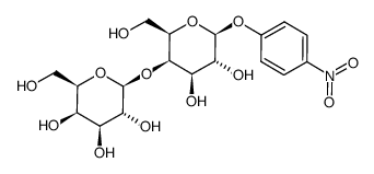 p-nitrophenyl β-D-galactopyranosyl-(1->4)-β-D-galactopyranoside Structure