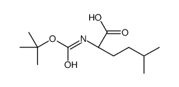 (S)-2-((叔丁氧基羰基)氨基)-5-甲基己酸结构式