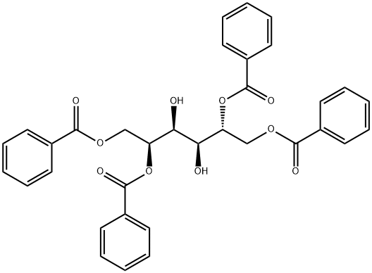 D-Glucitol 1,2,5,6-tetrabenzoate structure