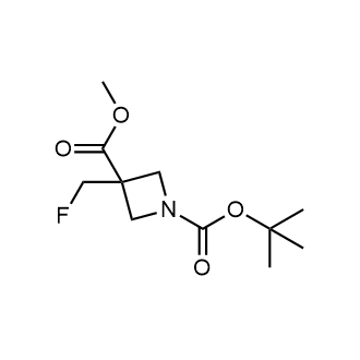 1-(叔丁基)3-甲基3-(氟甲基)氮杂环丁烷-1,3-二羧酸酯结构式