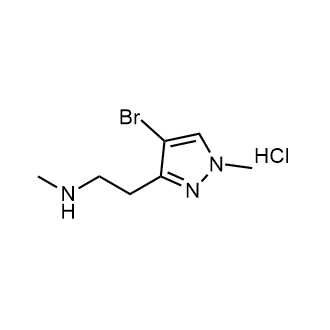 2-(4-溴-1-甲基-1H-吡唑-3-基)-N-甲基乙-1-胺盐酸盐结构式
