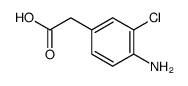 4-amino-3-chlorobenzeneacetic acid Structure