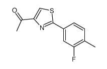 1-[2-(3-氟-4-甲基苯基)-1,3-噻唑-4-基]-1-乙酮结构式