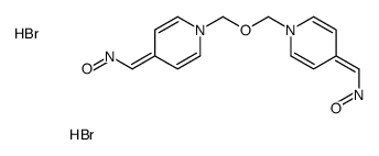oxo-[[1-[[4-(oxoazaniumylmethylidene)pyridin-1-yl]methoxymethyl]pyridin-4-ylidene]methyl]azanium,dibromide Structure