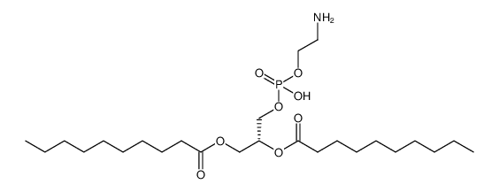 (2R)-3-(((2-氨基乙氧基)(羟基)磷酰基)氧基)丙烷-1,2-二基双(癸酸酯)结构式