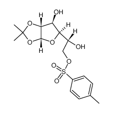 6-deoxy-1,2-O-isopropylidene-6-(4'-methylbenzene)sulfonyloxy-D-glucofuranose Structure