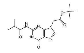 叔丁基 2-(2-异丁酰胺基-6-氧代-1H-嘌呤-9(6H)-基)乙酸酯结构式