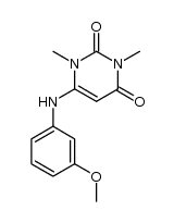 6-(3-methoxy-anilino)-1,3-dimethyl-1H-pyrimidine-2,4-dione Structure