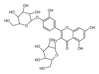 槲皮素3,4'-二葡萄糖苷结构式