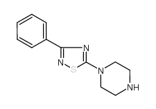 3-苯基-5-哌嗪基-1,2,4-噻二唑结构式