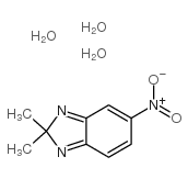 2,2-二甲基-5-硝基-2H-苯并咪唑三水合物结构式