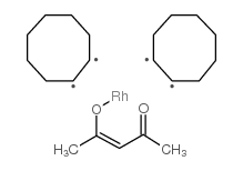 乙酰丙酮双(环辛烯)铑(I)结构式