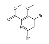 4,6-二溴-3-甲氧基吡啶-2-甲酸甲酯结构式