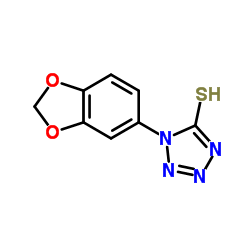 1-(1,3-Benzodioxol-5-yl)-1,2-dihydro-5H-tetrazole-5-thione结构式