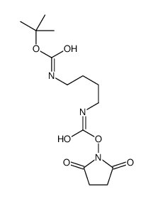 tert-butyl N-[4-[(2,5-dioxopyrrolidin-1-yl)oxycarbonylamino]butyl]carbamate Structure