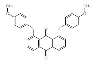 1,8-bis[(4-methoxyphenyl)sulfanyl]anthracene-9,10-dione Structure