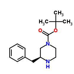 (S)-1-Boc-3-苄基哌嗪结构式