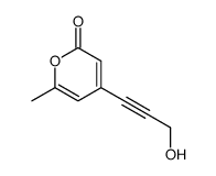 4-(3-hydroxyprop-1-ynyl)-6-methylpyran-2-one结构式