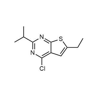 4-氯-6-乙基-2-异丙基噻吩并[2,3-d]嘧啶结构式