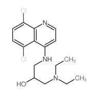 1-[(5,8-dichloroquinolin-4-yl)amino]-3-diethylamino-propan-2-ol结构式