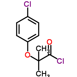 2-(4-Chlorophenoxy)-2-methylpropanoyl chloride structure