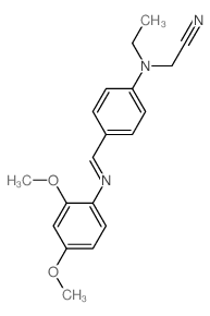 Acetonitrile,2-[[4-[[(2,4-dimethoxyphenyl)imino]methyl]phenyl]ethylamino]-结构式