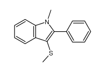 1-methyl-3-(methylthio)-2-phenyl-1H-indole结构式