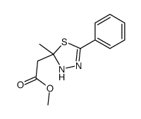 methyl 2-(2-methyl-5-phenyl-3H-1,3,4-thiadiazol-2-yl)acetate结构式