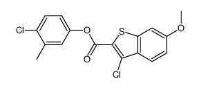 Benzo[b]thiophene-2-carboxylic acid, 3-chloro-6-methoxy-, 4-chloro-3-methylphenyl ester (9CI)结构式