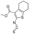 2-硫代异氰酸酯邻-4,5,6,7-四氢苯并噻吩-3-羧酸甲酯结构式