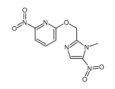2-[(1-methyl-5-nitroimidazol-2-yl)methoxy]-6-nitropyridine结构式