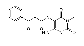 N-(6-amino-1,3-dimethyl-2,4-dioxo-1,2,3,4-tetrahydro-pyrimidin-5-yl)-3-oxo-3-phenyl-propionamide结构式