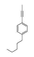 1-pentyl-4-prop-1-ynylbenzene结构式