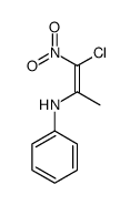 N-(1-chloro-1-nitroprop-1-en-2-yl)aniline结构式