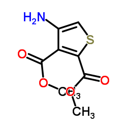 4-氨基噻吩-2,3-二甲酸甲酯盐酸盐结构式