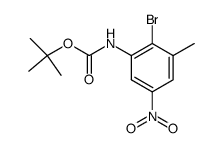 (2-bromo-3-methyl-5-nitro-phenyl)-carbamic acid tert-butyl ester Structure