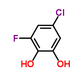 5-氯-3-氟-1,2-邻苯二酚结构式