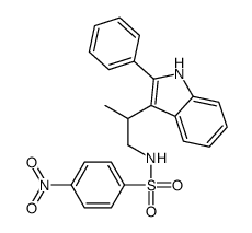 4-nitro-N-[2-(2-phenyl-1H-indol-3-yl)propyl]benzenesulfonamide结构式