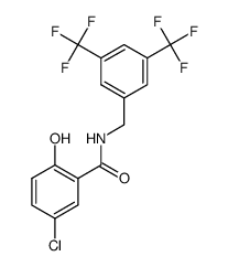 N-(3,5-bis-trifluoromethyl-benzyl)-5-chloro-2-hydroxy-benzamide结构式
