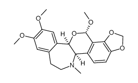(+)-2,3,8β-Trimethoxy-16-methyl-10,11-[methylenebis(oxy)]rheadan结构式