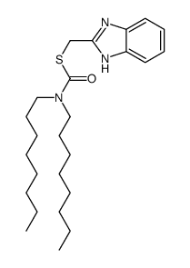 S-(1H-benzimidazol-2-ylmethyl) N,N-dioctylcarbamothioate结构式
